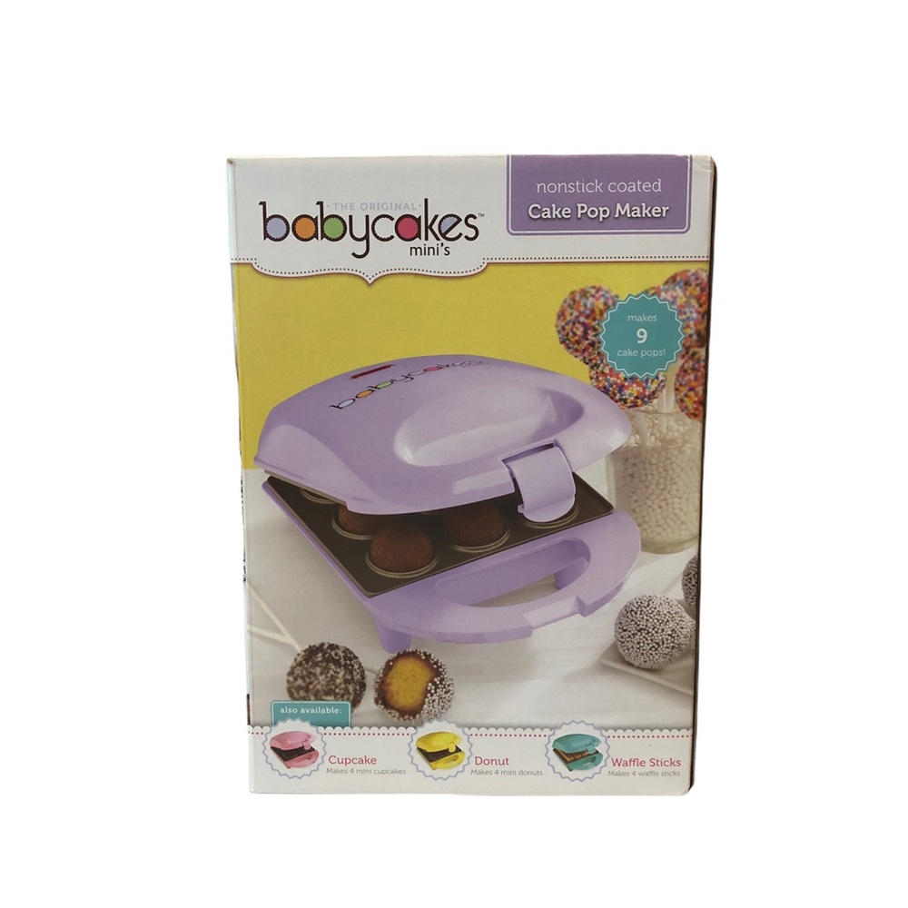 Babycakes Mini’s Nonstick Coated Cake Pop Maker Purple Model CPM-20 Brand New